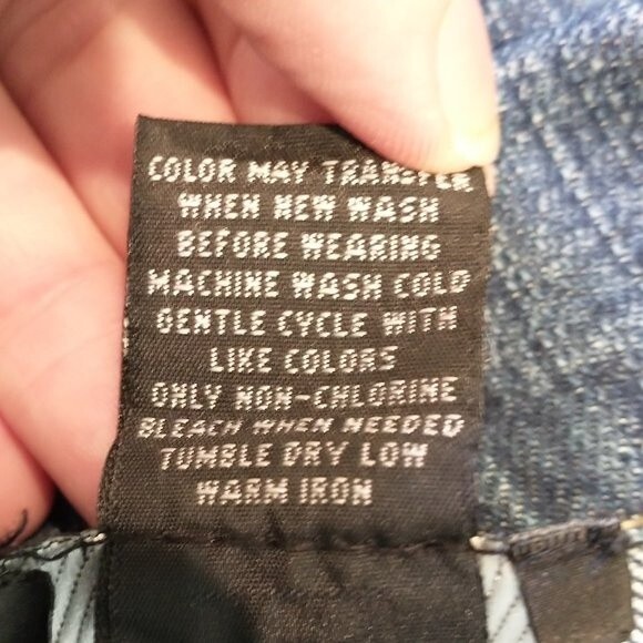 Style & Co Denim Jean Blazer Jacket with Bling Rhinestone Buttons Size S Stretch - Picture 7 of 9